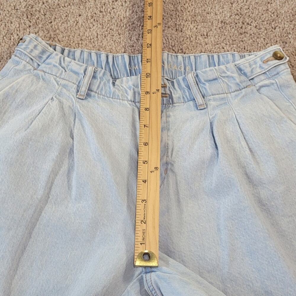 American Eagle Strigid Wide Leg Trouser Jeans High Waist Light Aglow 4 - Picture 12 of 16